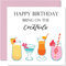 Stuff4 Cocktail-Geburtstagskarten für Männer und Frauen – Bring on the Cocktails – Happy Birthday Karte für Mutter, Schwester, Tochter, Tante, Oma, Freund, Arbeitskollegen, 145 mm Geburtstagskarten