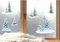 wolga-kreativ Fenster Fensterbilder Glasdekorfolie Motiv Fensterfolie FenstertattooWinter Weihnachten Advent Wald Tannenbaum Aufkleber Fenster wiederverwendbar Kinderzimmer Deko