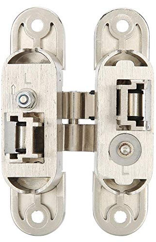 YUMILI Cerniere a Scomparsa 95mm per 23 mm, Cerniera per Accessorio Cerniera a Scomparsa Incrociata regolabile, Cerniera per Porta del Mobile in Lega di Zinco per Porta Pieghevole 180 Gradi