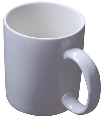Lodokdre Tasse à café en céramique avec doigt d'honneur - 300 ml - Blanc