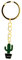Cactus Gold Enamel Keyring 23mm