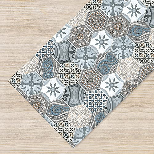 Il Gruppone Passione Casa Tappeto Cucina Antiscivolo Made in Italy Passatoia Antimacchia Multiuso Corridoio Soggiorno Lavabile in Lavatrice - 50x100 - Barcellona
