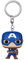 Funko Pop! Keychain: Marvel NC - Captain America - Marvel Comics - Mini-Figurine en Vinyle à Collectionner Porte-clés Fantaisie - Cadeau de Noël - Idée de Cadeau - Produits Officiels