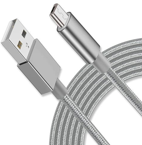 Micro USB Cable Nylon Braided Micro USB Charger Cable Fast Charging Cable Compatible with Samsung Galaxy S7 S6 J7 J5 J3, Huawei, HTC, Nokia, Tablet, Kindle (1 Metre)