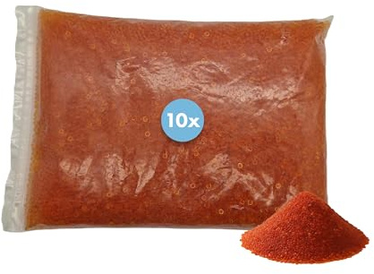 reilo 10x 1kg Silica Gel, wiederverwendbarer Luftentfeuchter | Mit Farbindikator, im wiederverschließbaren Beutel – für Wohnraum, Schlafzimmer, Keller, Auto & Wohnmobil