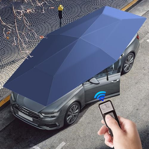Tenda di copertura per ombrellone parasole universale per auto, ombrello per tettoia per auto per tenda esterna, automatico con telecomando, applicabile alla maggior parte dei modelli di auto,4.8m