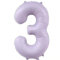 Elizakumi Purple Number 3 Balloon Large Number 3th Birthday Balloon for Boy Girl Men Women, Anniversary Helium Foil Number Balloon 3 Purple / 40inch