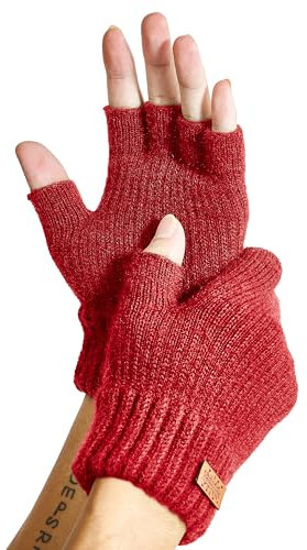 JYUYNY Fingerlose Handschuhe,Handschuhe Fingerlos - Fingerless Gloves,Kaschmir Handschuhe,Winter Warme Strick Handschuhe,Laufen Radfahren Fahren für Herren und Damen