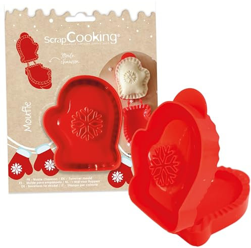 ScrapCooking - Handschuh-Taschenform - Ausstecher Weihnachten für gefüllte Teigtaschen - Backen, Küche - Ausstechform - Empanadas Ravioli - Maronen-Crème-Taschen - 2155