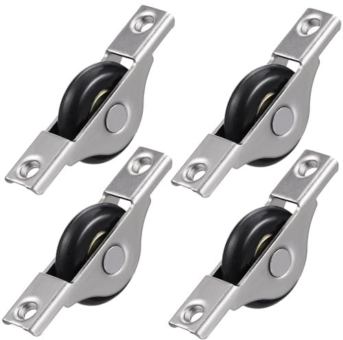 Angoily 4pezzi Ruote Per Guide Porte Armadi Scorrevoli Rulli in Nylon Da Puleggia Inferiore Ferramenta Per Porte Scorrevoli