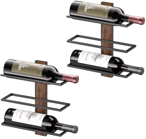 B4Life Weinregal Zur Wandmontage Für 6 Flaschen -weinregal Wand, Flaschenregal,Flaschen Wandregal,weinflaschenhalter,weinhalter Zum Umhängen,Weinhalter Und Weindekor Für Die Wand