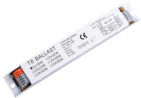 WHARGTSL Ballast électronique T8 18/30/58W, Lampes de Bureau instantanées, ballasts fluorescents(T8 2x18w)