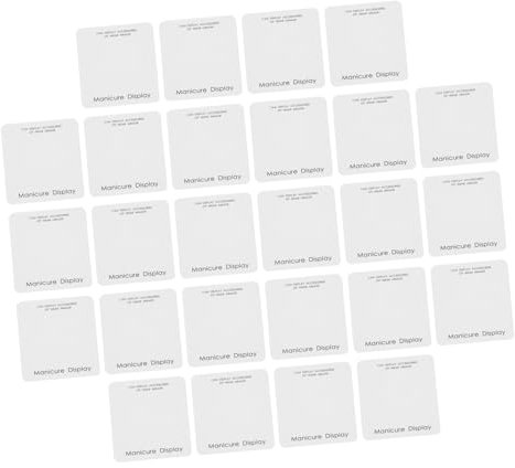 NIYANGLE 40pcs Nail Display Cards and Manicure Accessory Set Thickened Packaging Board for Fake Nail Tips Showing and Sample Storage Suitable for Business