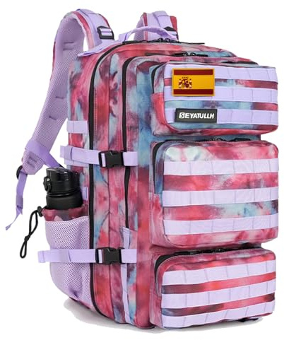 Mochila Táctica Militar 55L, Bolsa de Asalto Molle para Senderismo | Material resistente, diseño ergonómico, múltiples compartimentos, ideal para camping y actividades al aire libre