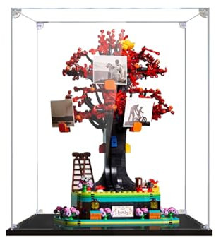 LYVQZPWLRAcrylique affiche la boîte, Présentoir de comptoir en acrylique. Convient for l'affichage, la collecte, la protection contre la poussière et le stockage du modèle d'arbre généalogique Lego 21