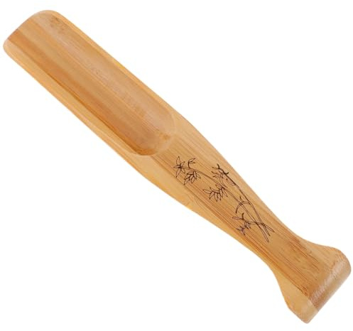 Shovel for Digging,Wooden Garden Shovel,Wooden Fishtail Tea Spoon Tea Shovel Scoop for Loose Leaf Tea Teaware Accessory for Home and Office