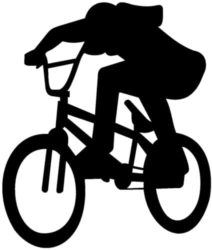 Samunshi® BMX-Fahrer Bunnyhop Aufkleber Motiv 759 13 x 15cm schwarz
