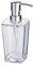 WENKO Seifenspender Candy, eleganter Seifendosierer für Küche, Badezimmer & Gäste-WC, nachfüllbar mit bis zu 300ml Flüssigseife, aus hochwertigem Kunststoff, BPA-frei, 9,1 x 17,4 x 7,3 cm, Transparent