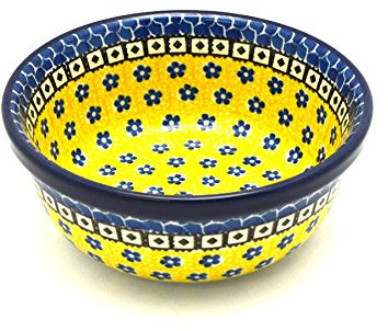 Polish Pottery Soup and Salad Bowl - Sunburst