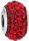 Nenalina Crystal Bead rot in 925 Sterling Silber, auch kompatibel für alle Beads Armbänder und Halsketten, 718072-010