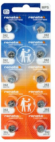Renata 392 SR41W Batteries - 1.55V Silver Oxide 392 Watch Battery (10 Count)