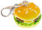 Miniblings Hamburger Cheeseburger Charm Burger 20mm - Handmade Modeschmuck I Kettenanhänger versilbert - Bettelanhänger Bettelarmband - Anhänger für Armband