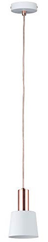 Paulmann 79656 Neordic Haldar Pendelleuchte max.1x20W E14 Weiß matt/Kupfer matt 230V Metall