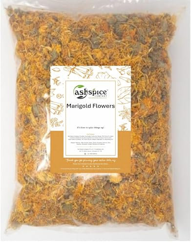 Dried Marigold Calendula Flowers Loose Tea Infusion Premium Quality by Ash Spice Comp® (200g)
