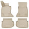 OMAC Gummimatten Fußmatte kompatibel mit BMW 5er Limo Touring F10 F11 2010-13 TPE Beige 4X