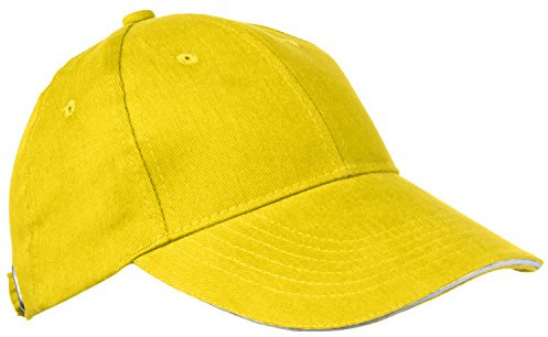 Baumwoll-Basecap 6 Panel heavy-brushed Cotton Farbe: gelb