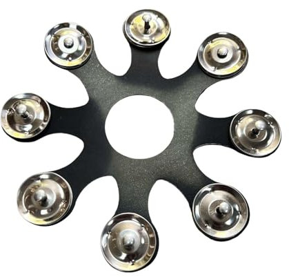 Piatti charleston, tamburello in metallo charleston | Piatti per batteria neri montabili in acciaio inossidabile - Forniture professionali per batterie, accessori charleston, piatti