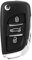 KIMISS 3 bouton Couvercle de Lame de Clé de Voiture Couverture de Clé à Distance Flip Key Shell Coque pour 306 407