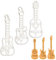 Satz von 3 Gitarre Ausstechformen (Formen: elektrische Gitarre, akustische Gitarre, und Bassgitarre), 3 Teil