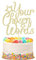 Personalised Cake Topper | Customized Birthday Cake Decorations. Double Sided Glitter Card Text Customized | Birthday or Wedding Party Multicolour Glitter Cake Decoration(Champagne Gold)