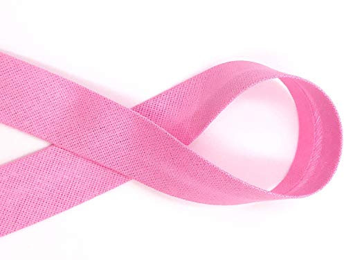 Schrägband Baumwolle frei Farbwahl, 18mm, 14 Farben 3m, 5m, 10m (Rosa, 5m)
