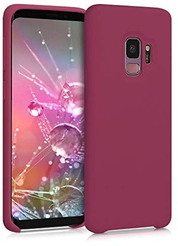 kwmobile Hülle kompatibel mit Samsung Galaxy S9 Hülle - Silikon Handy Case - Handyhülle weiche Oberfläche - kabelloses Laden - Fuchsia