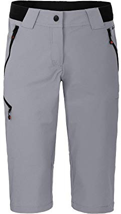 Bergson VIDAA Comfort Capri | Damen 3/4 Wanderhose, leicht, strapazierfähig, Sleet [905], 44 - Damen