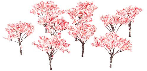 DUO ER 20pcs 6.5cm Blossom Cerisier Modèle d'arbres Paysage Paysage Forfait Mini Paysage de Jardin Décoration Artificielle