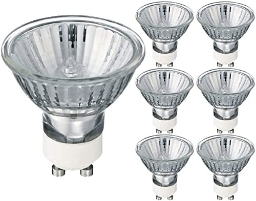 Belns Melns GU10 Halogen Spotlight Bulbs 35W 220-240V 2700K Warm White Dimmable Pack of 6