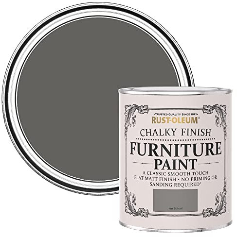 Rust-Oleum Grey Upcycled Furniture Paint in Chalky Finish - Art School 750ml