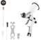 BenBow Pistola per verniciatura PK70 Mini – MP ugello da 1,2 mm, ad aria compressa, professionale – Pistola spray con bicchiere di plastica da 100 ml