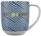 DRAEGER PARIS 1886 - Taza Cerámica Chic con Mensaje Te Quiero, Diseño Geométrico Azul/Rosa, 320ml, Apta para Lavavajillas, Decoración Elegante, Caja de Regalo con Acabado en Oro Caliente