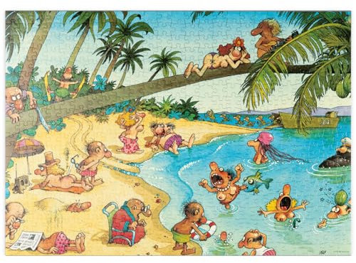 MyPuzzle Beachies - Jean-Jacques Loup - Cartoon Classics - Premium 500 Teile Puzzle - MyPuzzle Sonderkollektion von Heye Puzzle