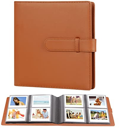 288 Taschen Fotoalbum für Fujifilm Instax Square SQ1/SQ6/SQ10/SQ20/SQ40 Kamera, Kodak Mini Shot 3 Square, Mini Shot 3 Square Drucker, Album für Instax Square Foto (Brown)