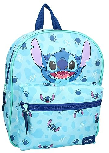 Disney Lilo & Stitch Rucksack STITCH All Good Footprints Rucksack für Kinder | Schule | Kindergarten Farbe Hellblau Größe 30 x 25 x 11 cm, hellblau, Einheitsgröße