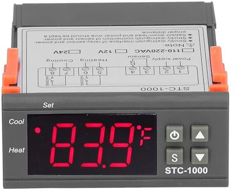 Controlador Digital de Temperatura CA110-220V, STC-1000 Termostato Digital con Sensor para Refrigeración y Calefacción