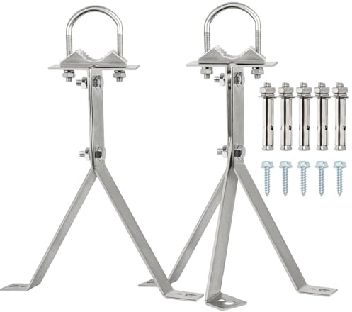 XRDS-RF Antenne Wandhalterung 14 Zoll Heavy Duty Stand Off Wall Mast Mount Winddichte Antennenhalterung für TV-Antennenmast (3-Bein+2-Beine)
