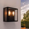 Ledvion Wandleuchte Außen, Schwarz, Für Zwei E27 Fassung, IP44, Außenleuchte, Außenbeleuchtung, Gartenbeleuchtung, Wandbeleuchtung, Außenwandleuchte, Wandleuchte
