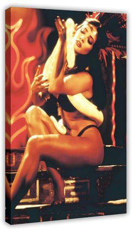 THEGIS Schauspielerin Salma Hayek 4 Leinwand-Poster, Wandkunst, Dekor, Bild, Gemälde für Wohnzimmer, Schlafzimmer, Dekoration, Rahmen-Stil, 60 x 90 cm