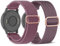 TUCOMO Lot de 2 bracelets de montre en nylon tressé extensible compatibles avec Garmin Venu 2S/Venu 3S/Vivoactive 4S/Vivomove 3S, boucle de 18 mm, sangles en tissu élastique pour Garmin Forerunner